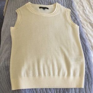 Banana Republic cream Merino wool top